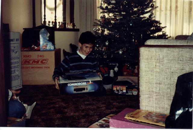 Here's me opening a C64 for Christmas