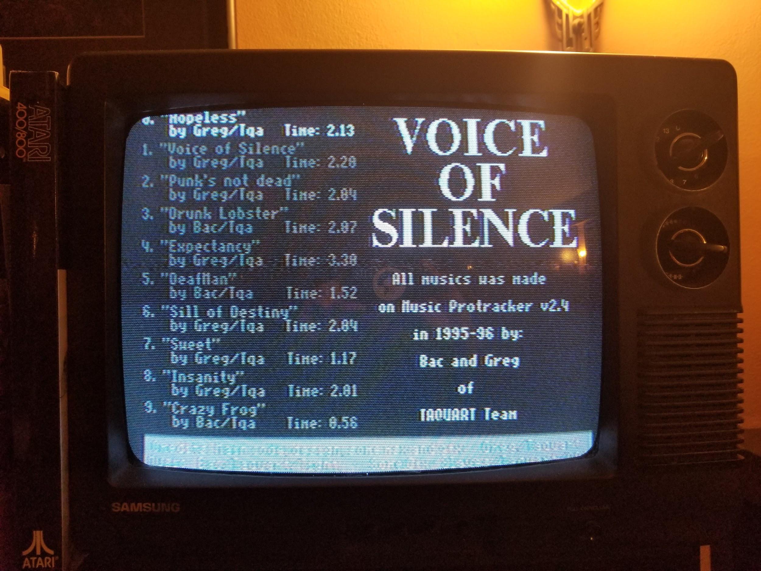 Voice of Silence music disk loaded up