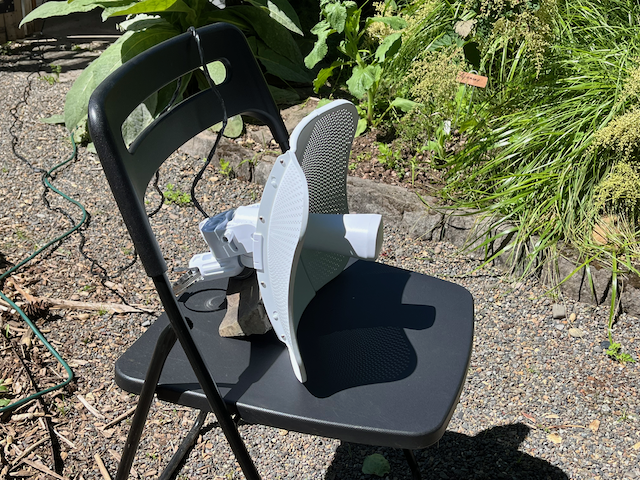 "Wifi extender dish antenna in my backyard"