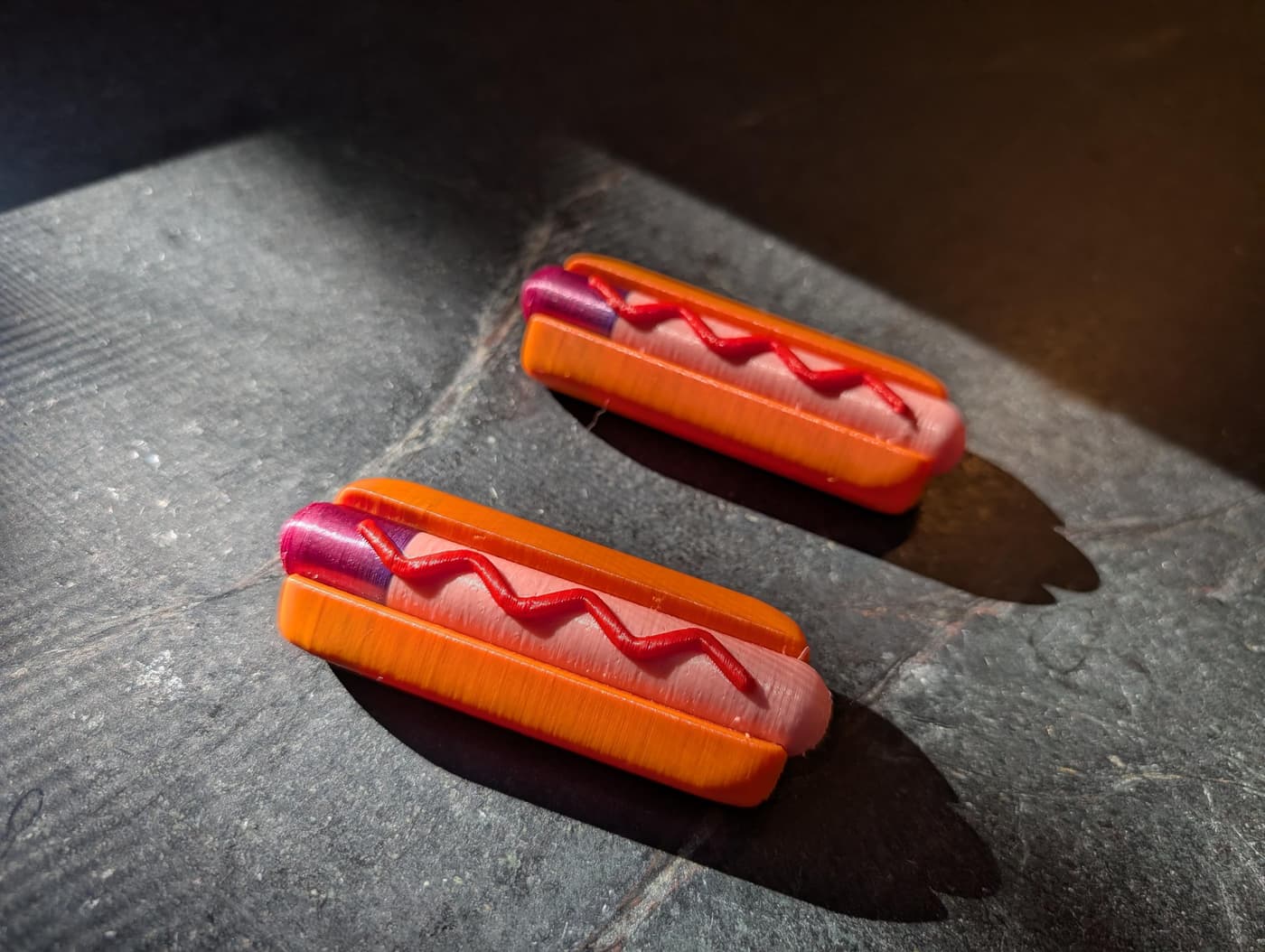 3D-printed hot dogs
